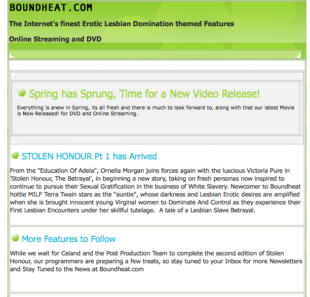 Stolen Honour Pt 1 Release Online Newsletter