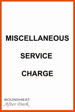 Misc. Order Service Charge