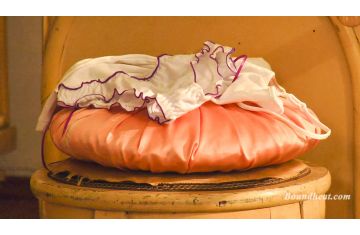 white satin panties for lesbian slave